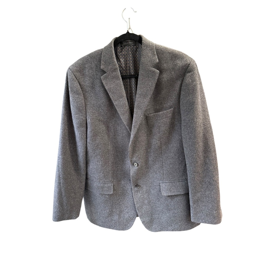 Ralph Lauren Mens Grey Wool/Cashmere/Silk Two Button Blazer Sport Coat Jacket